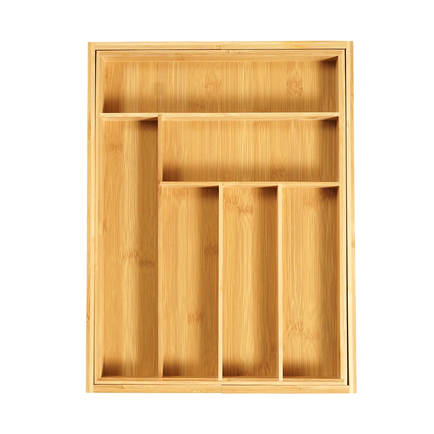 Expandable Bamboo Cutlery Organizer