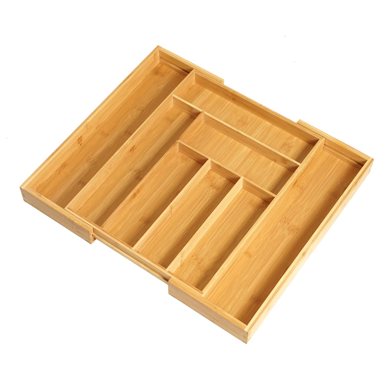 Expandable Bamboo Cutlery Organizer